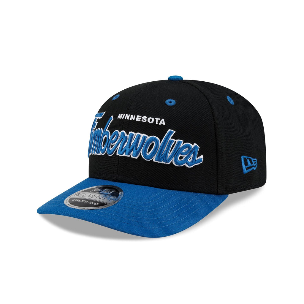 Minnesota Timberwolves Hardwood Classics 90s Script 9SEVENTY Stretch-Snap Hat - Image 3