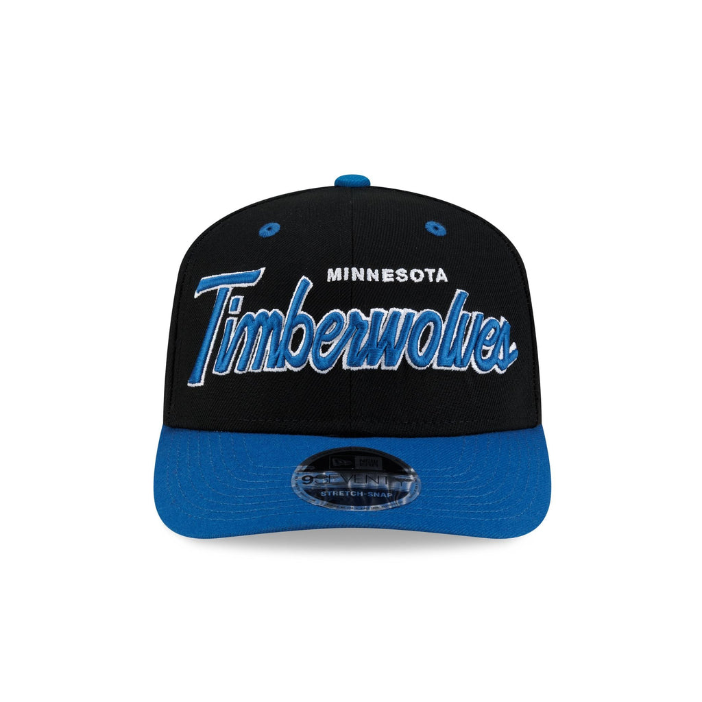 Minnesota Timberwolves Hardwood Classics 90s Script 9SEVENTY Stretch-Snap Hat - Image 2