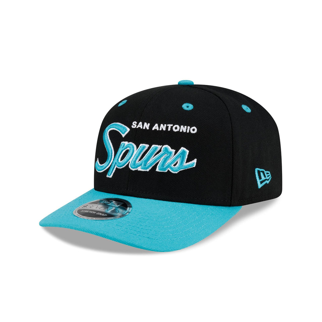 San Antonio Spurs Hardwood Classics 90s Script 9SEVENTY Stretch-Snap Hat - Image 3