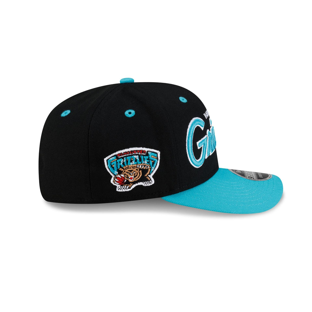 Vancouver Grizzlies Hardwood Classics 90s Script 9SEVENTY Stretch-Snap Hat - Image 4