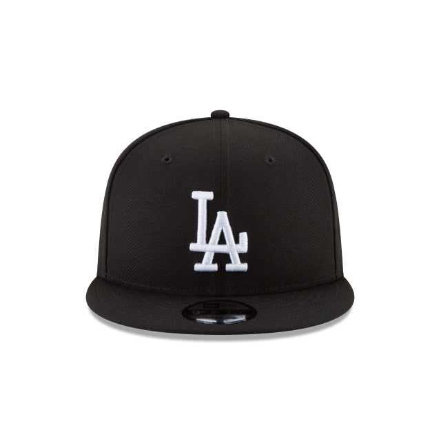 Los Angeles Dodgers Basic Black and White 9FIFTY Snapback Hat - Image 2