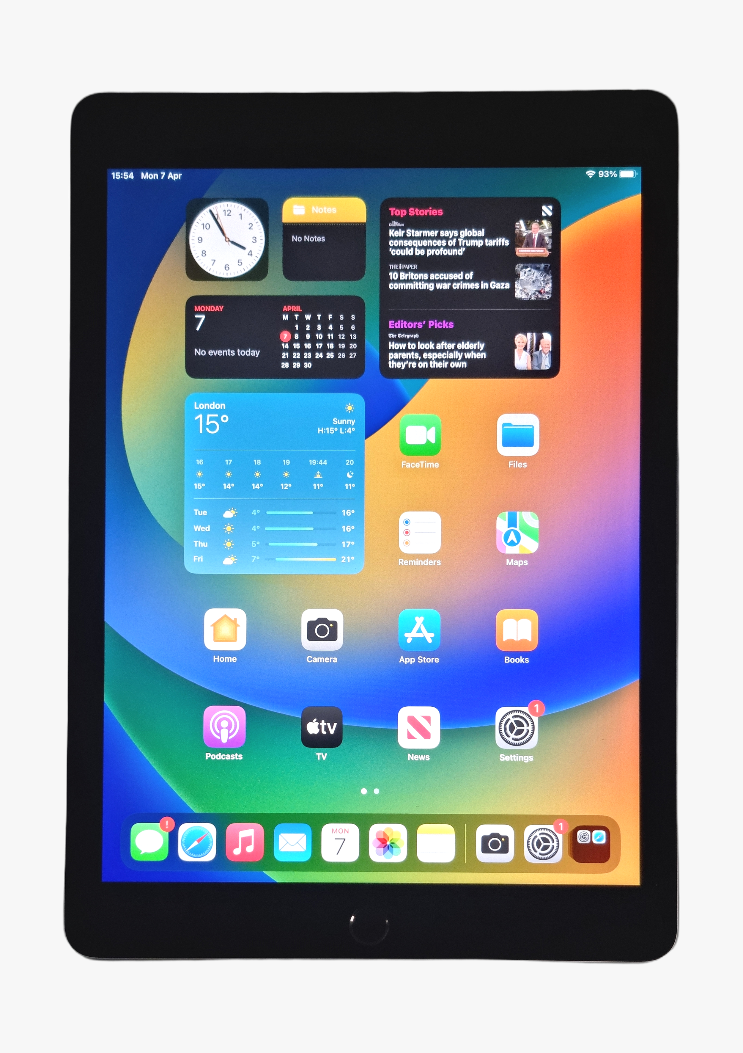 Apple iPad Pro 9.7" 1st Gen Tablet, 128GB, Wi-Fi, Space Grey, A1673