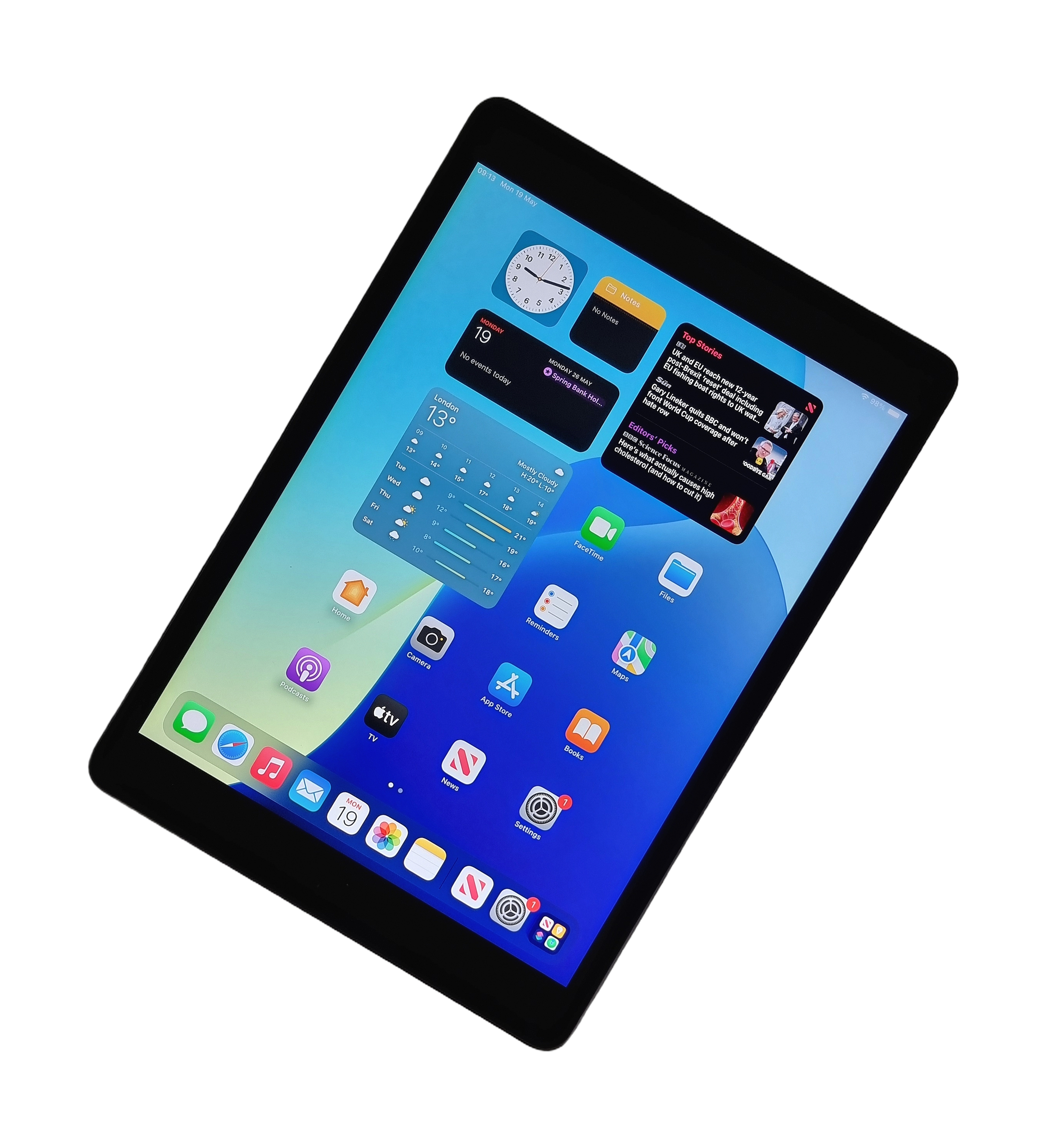 Apple iPad 7th Generation Tablet, 128GB, WiFi, Space Grey, A2197