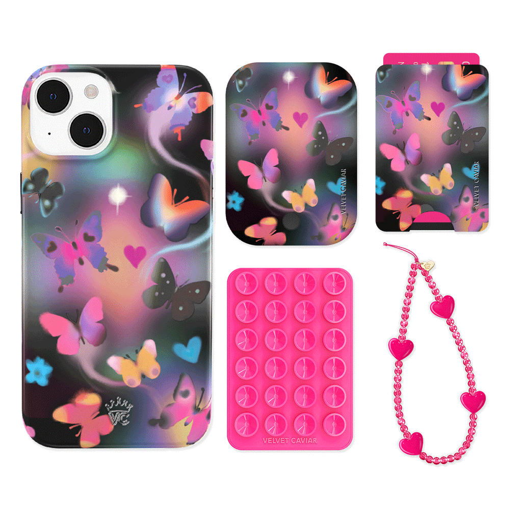 Aurora Butterfly iPhone Bundle Set - Wallet
