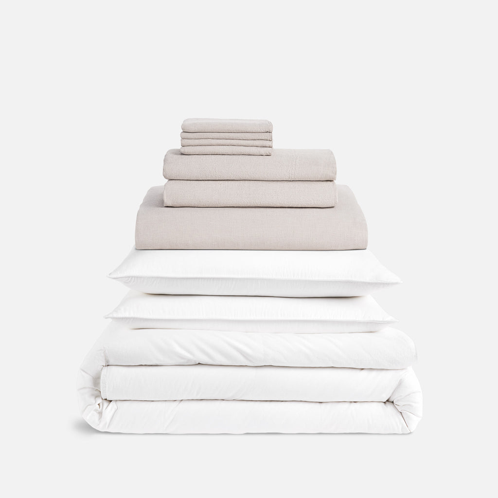 Washed European Linen Whole Bedding Bundle - Image 30