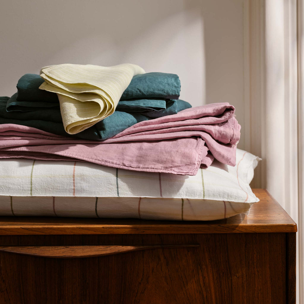 Set of 2 Washed European Linen Core Sheet Set Bundle - Image 26
