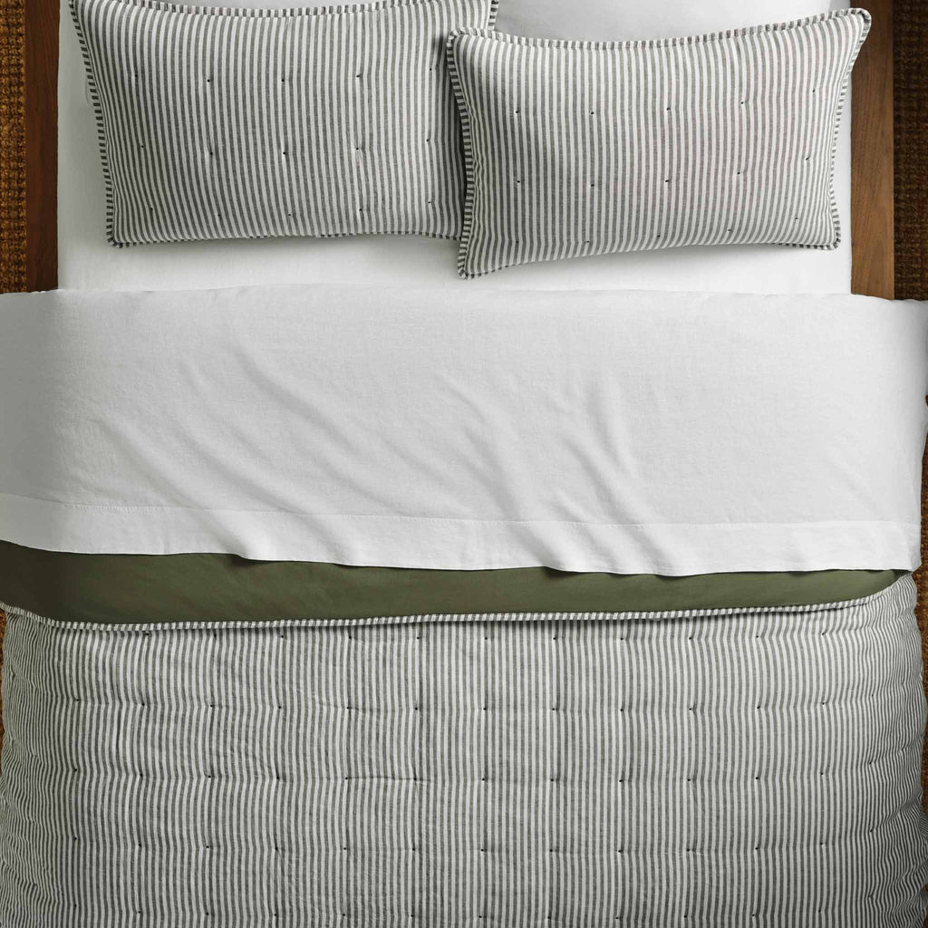 Washed European Linen Quilted Sham Set - Image 31