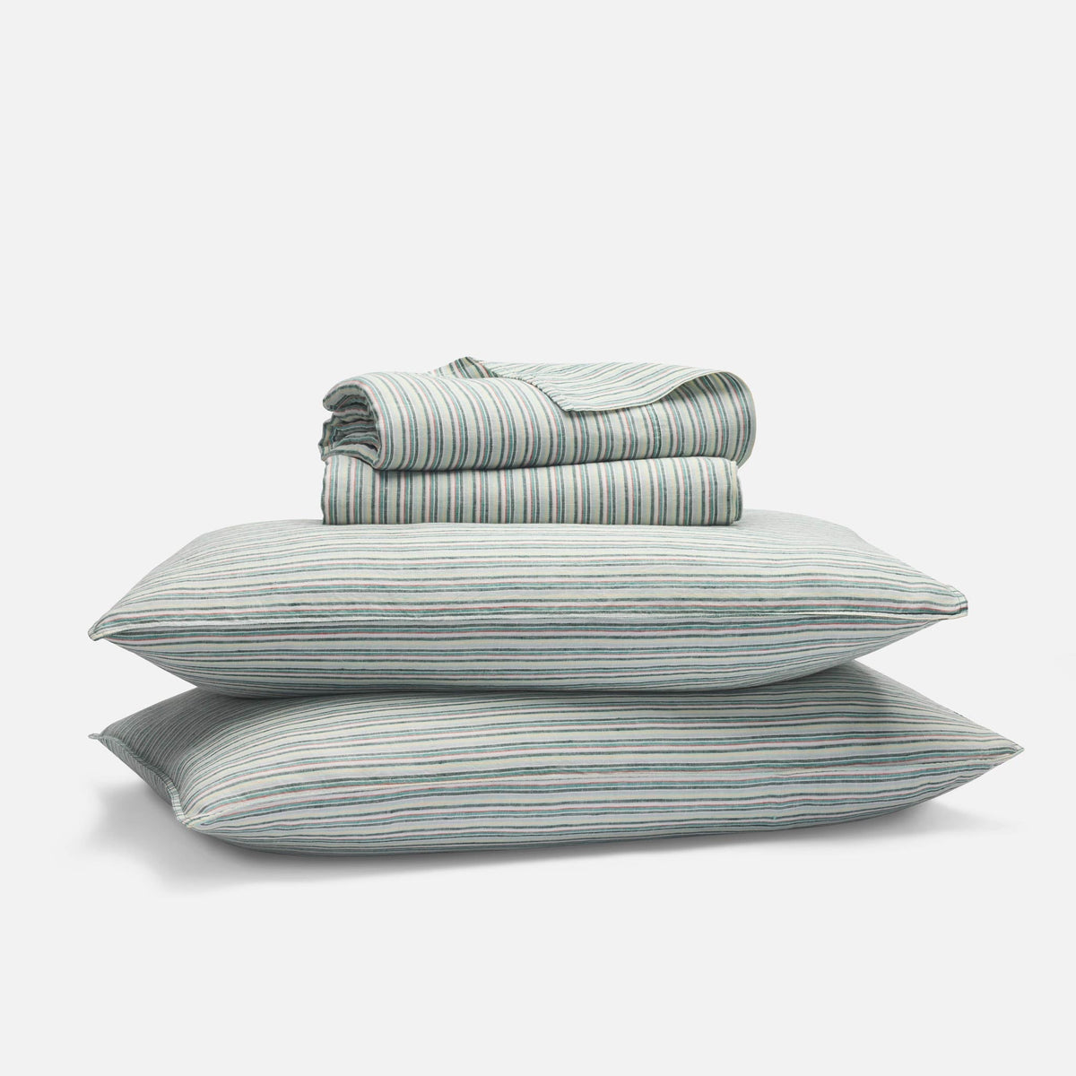 Set of 2 Washed European Linen Core Sheet Set Bundle - Image 145