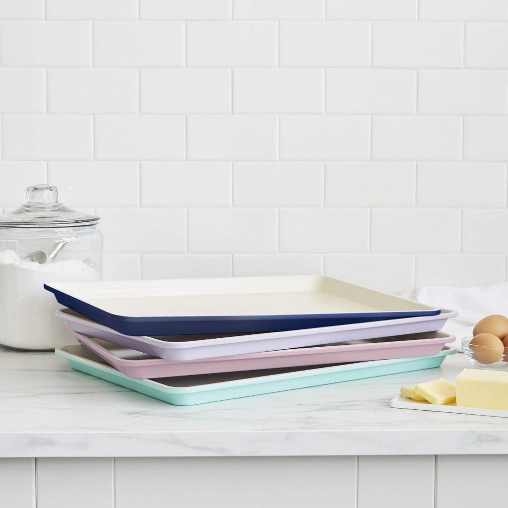 GreenLife Ceramic Nonstick 18" x 13" Cookie Sheet | Turquoise - Image 5