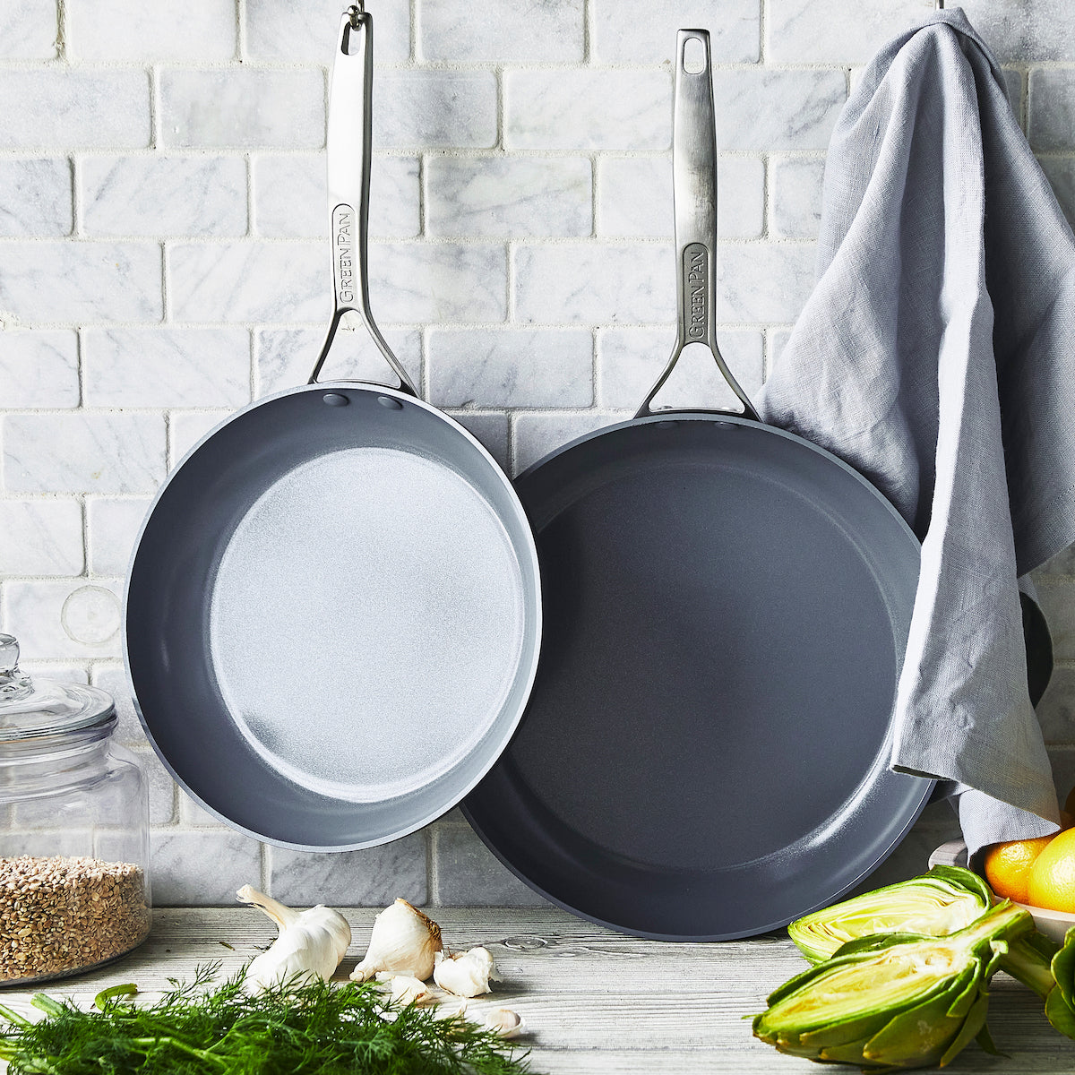Paris Pro Ceramic Nonstick 10" and 12" Frypan Set - Image 2