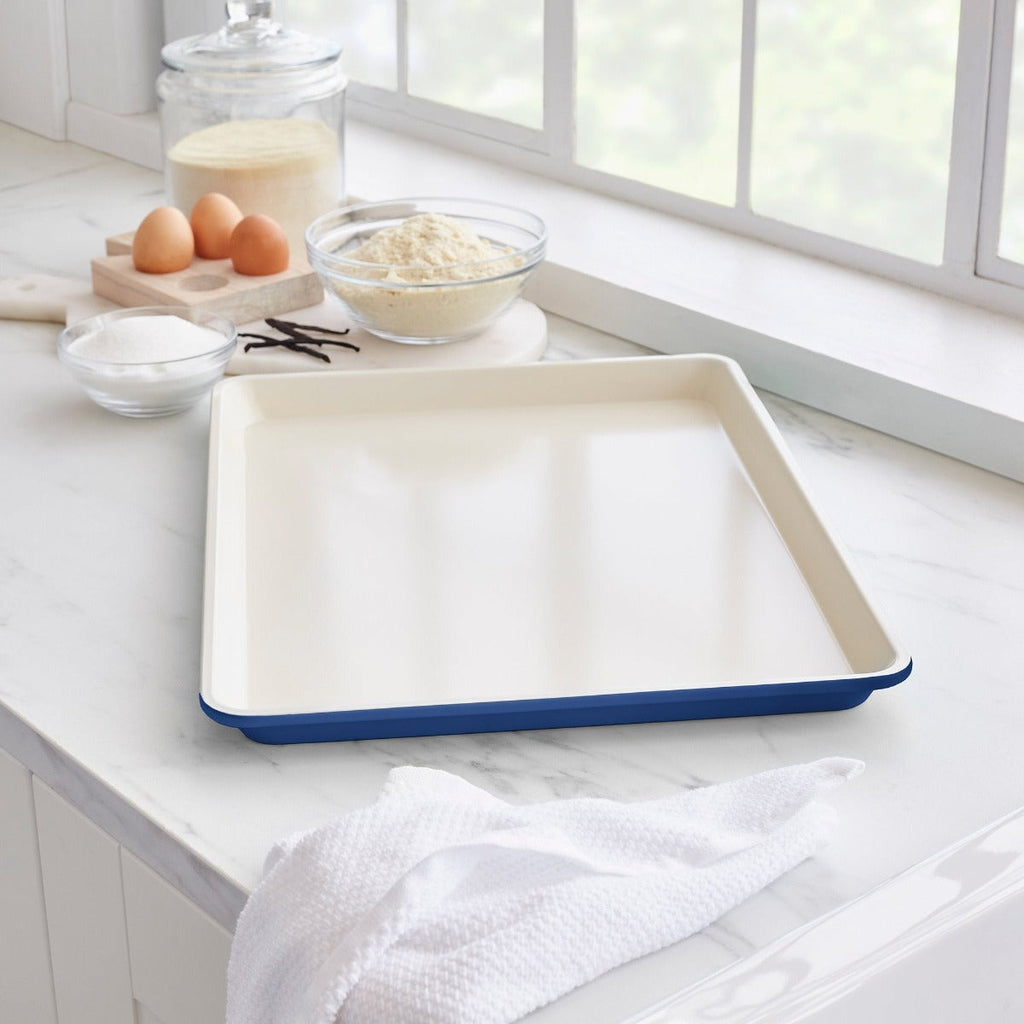 GreenLife Ceramic Nonstick 18" x 13" Cookie Sheet | Navy - Image 2