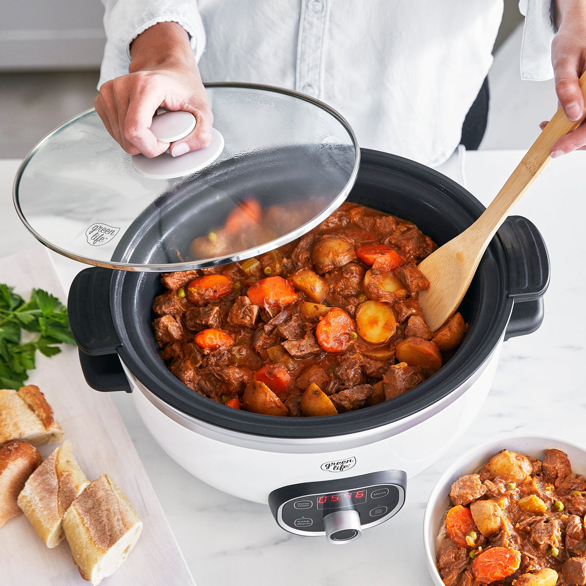 GreenLife Healthy 6-Quart Slow Cooker | White - Image 6