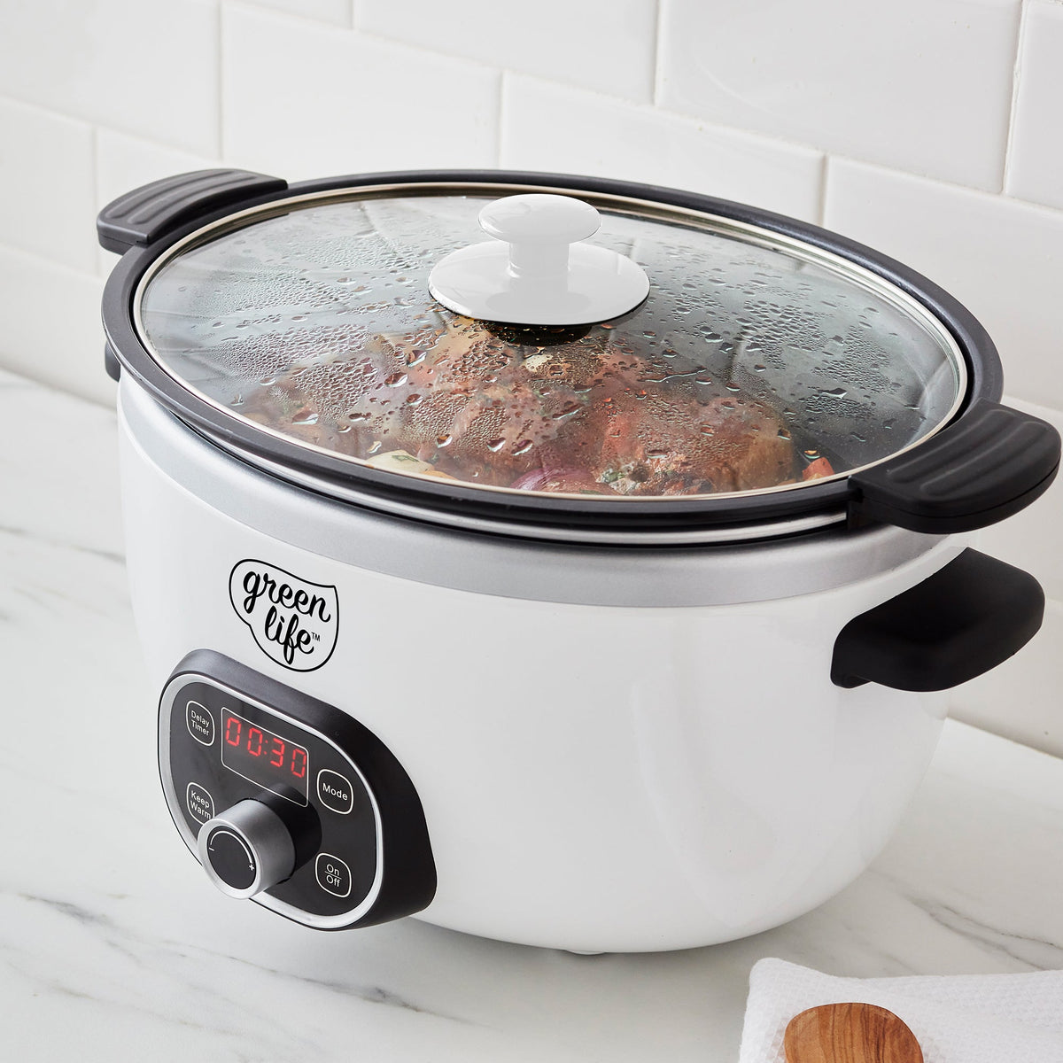 GreenLife Healthy 6-Quart Slow Cooker | White - Image 3