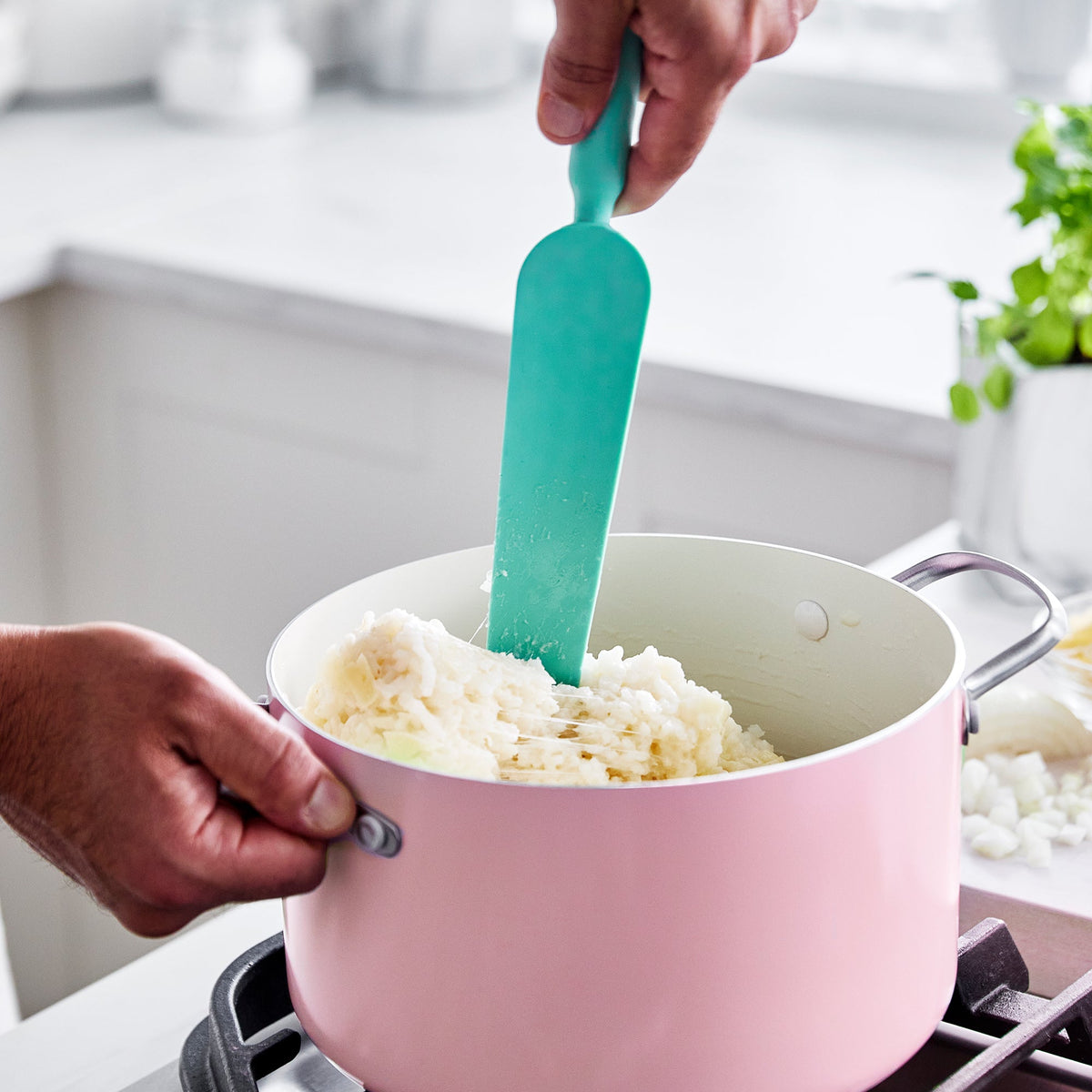 GreenLife Easy Reach Silicone Spatula, 2-Piece Set | Turquoise - Image 5