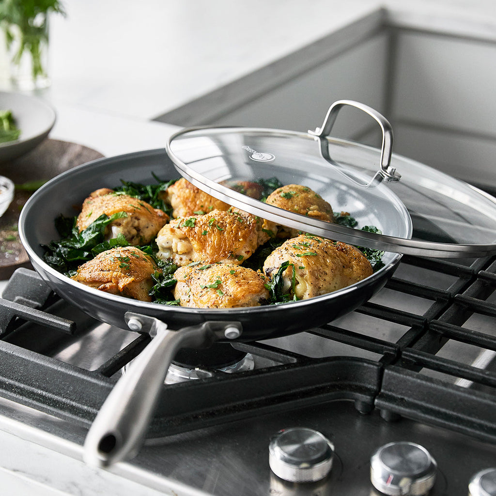 Swift Ceramic Nonstick 12" Frypan with Lid - Image 3