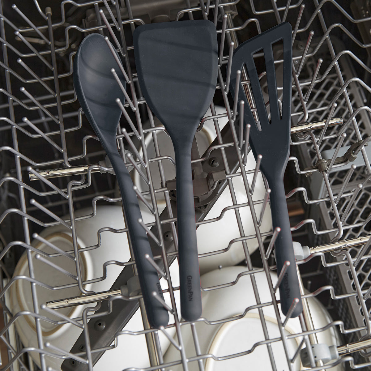 Platinum Silicone Solid Spoon | Gray - Image 6