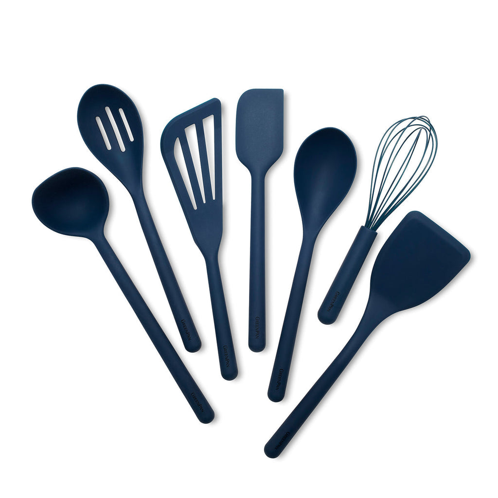 Platinum Silicone Tools 7-Piece Utensil Set | Navy