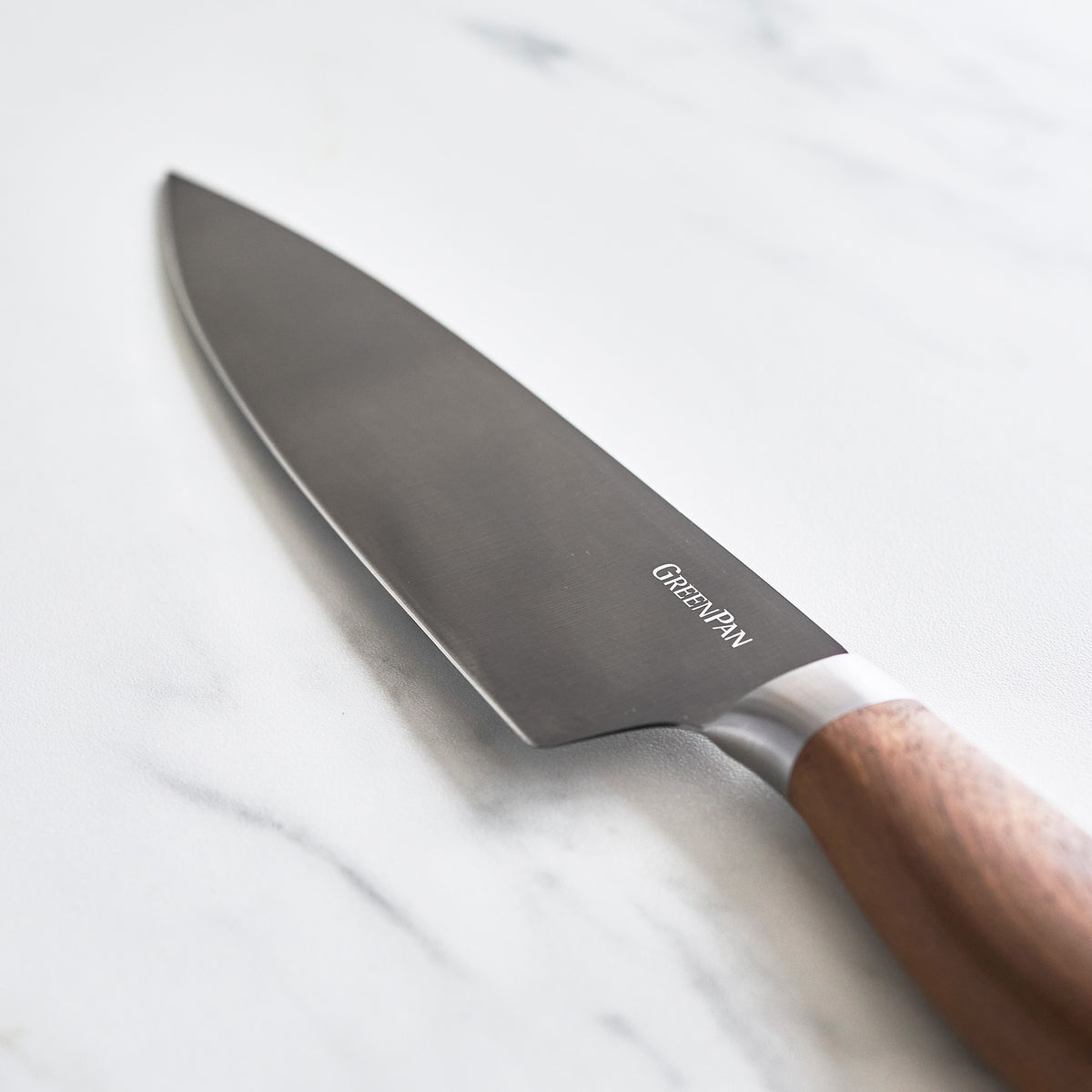 Premiere Titanium Cutlery 8" Chef's Knife with Walnut Handle - Image 3