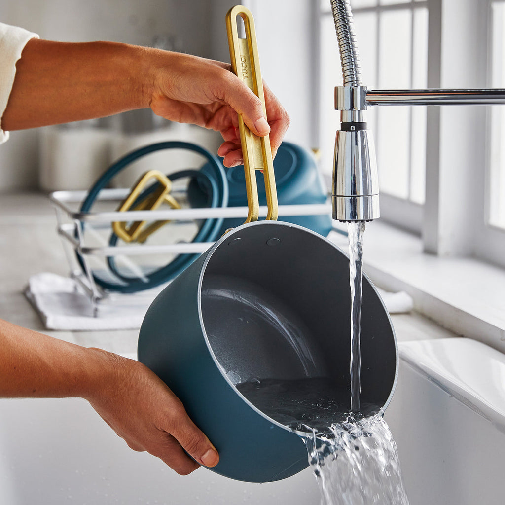 Stanley Tucci™ Ceramic Nonstick 2-Quart Saucepan with Lid | Venetian Teal - Image 7