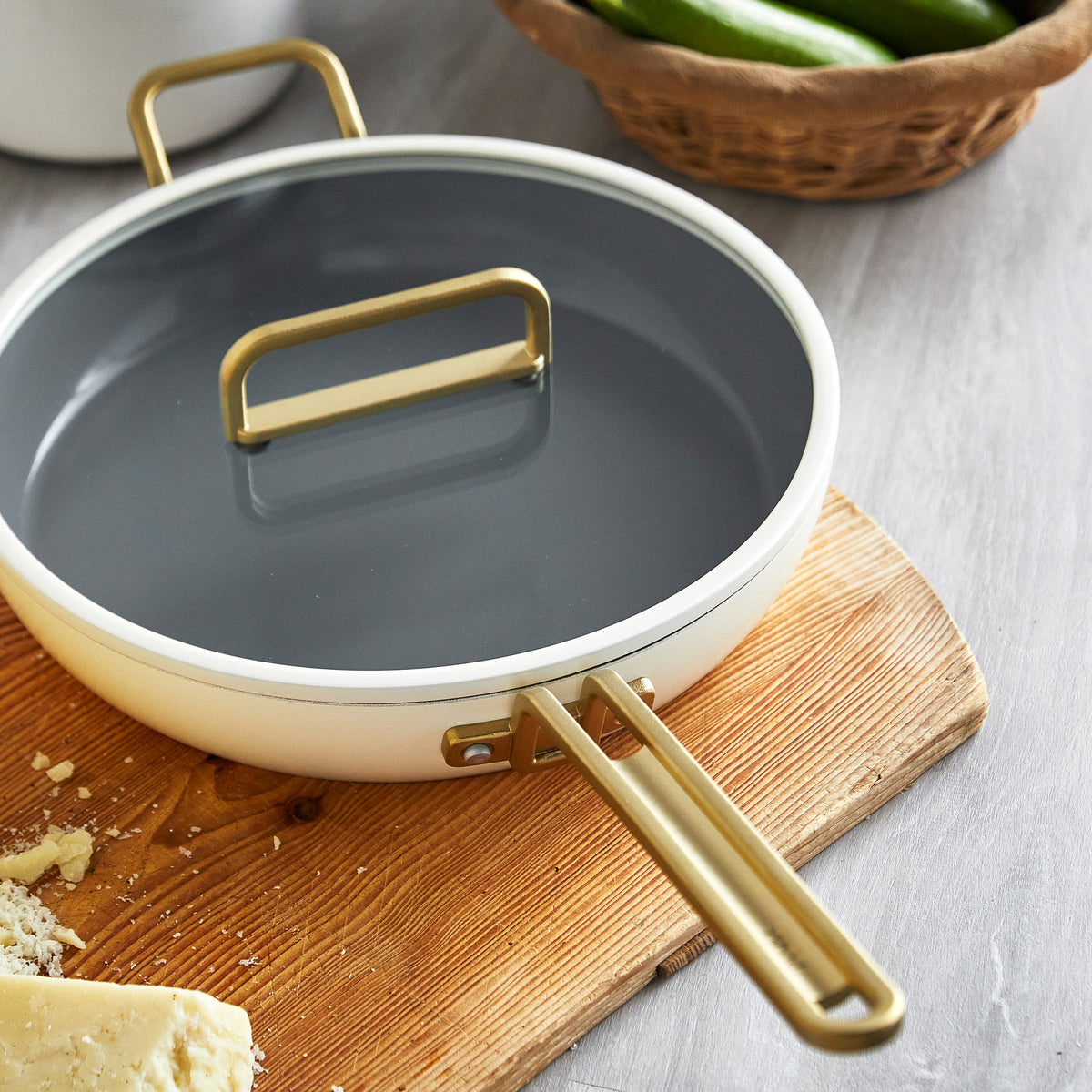 Stanley Tucci™ Ceramic Nonstick 4-Piece Frypan Set | Carrara White - Image 8