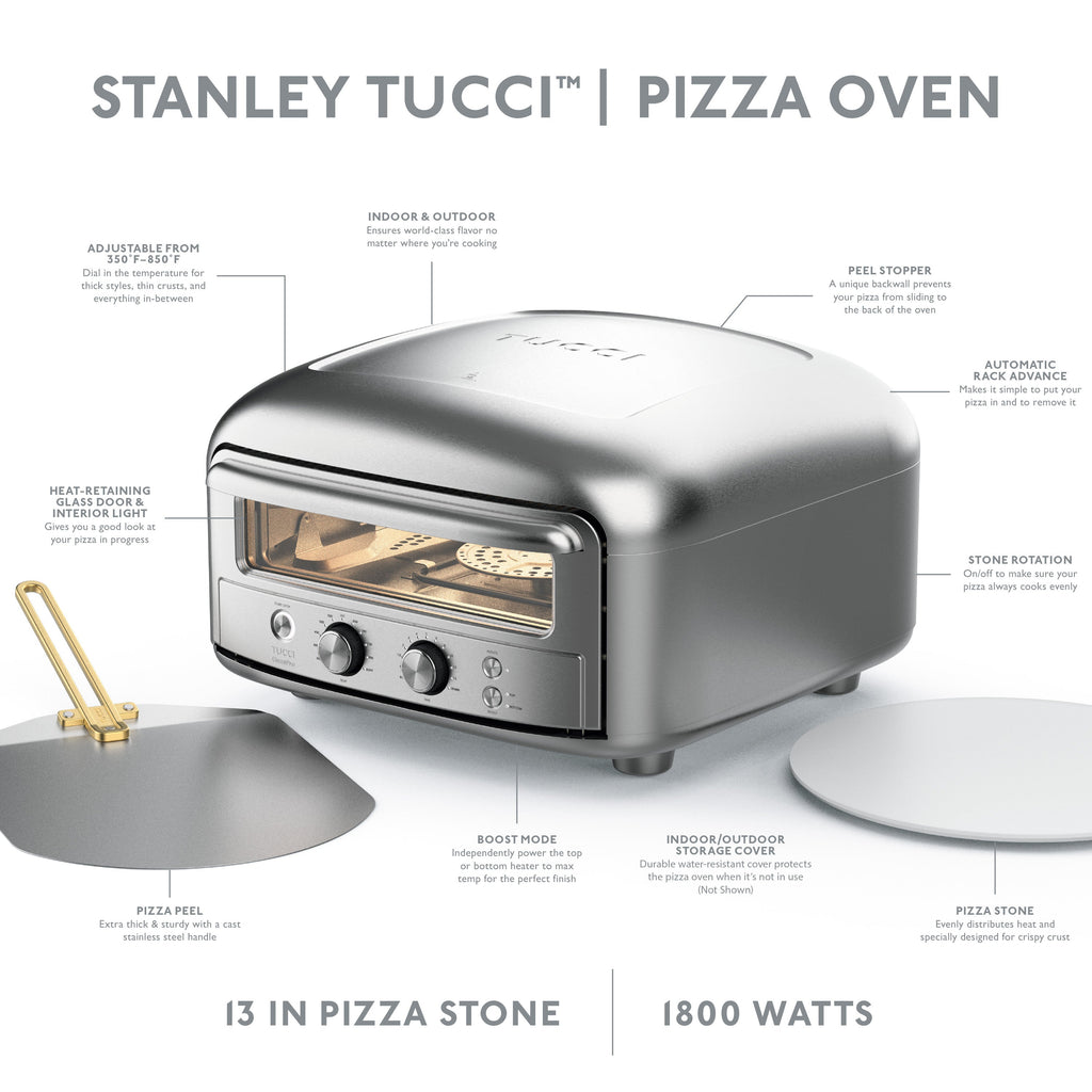 Stanley Tucci™ Indoor and Outdoor Pizza Oven | Stainless Steel - Image 4