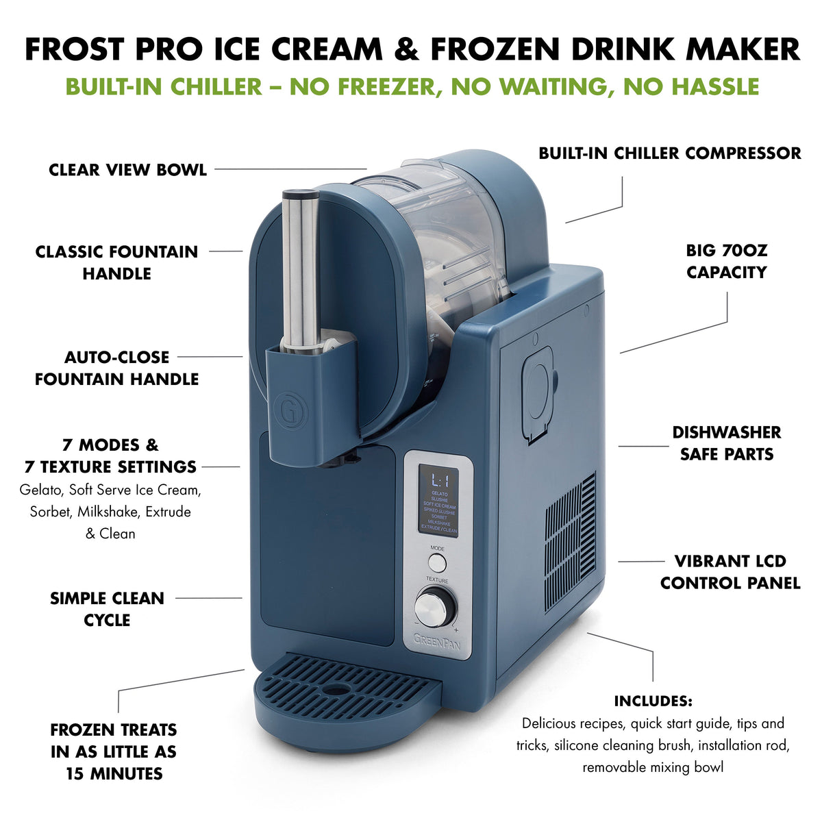 Frost Pro 16-in-1 Ice Cream, Gelato & Frozen Drink Maker | Berry - Image 4