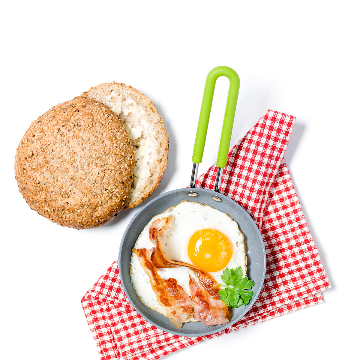 Mini Ceramic Nonstick 5" Round Frypan | Green - Image 6
