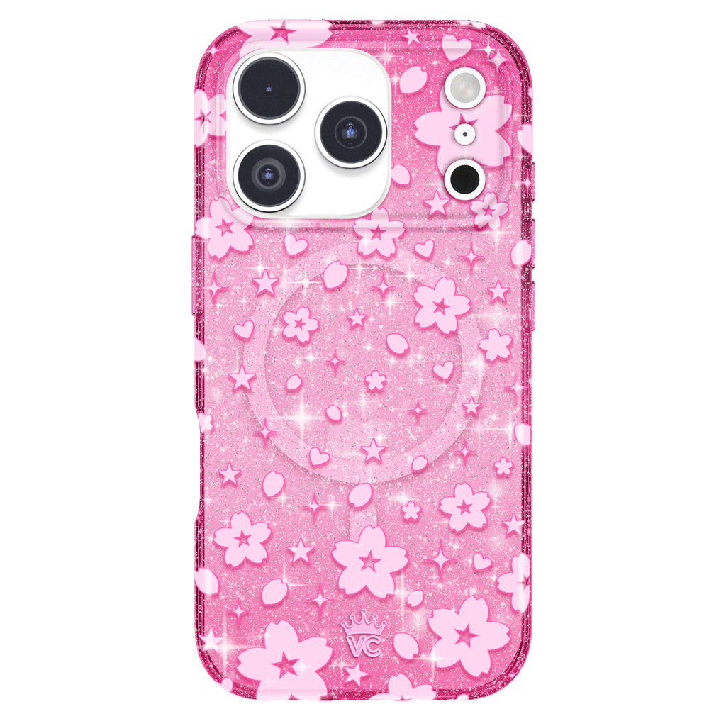 Cherry Blossom Glitter iPhone Case