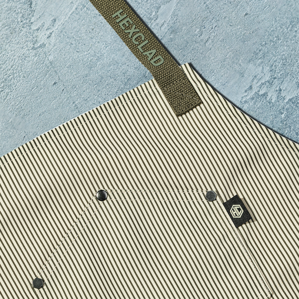 Eco Modern Apron (Classic Stripe, Forest) - Image 5