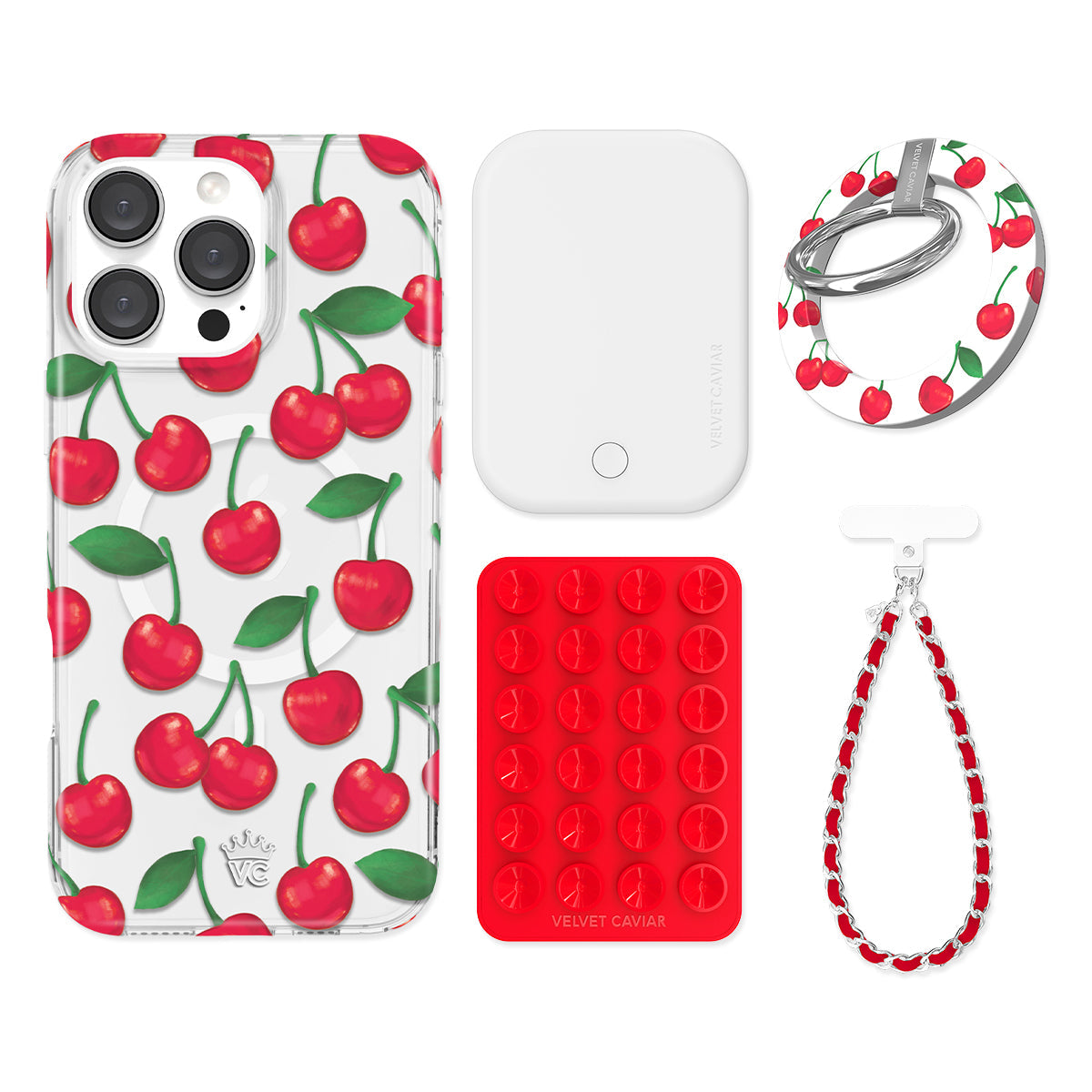 Very Cherry iPhone Bundle Set - Grip