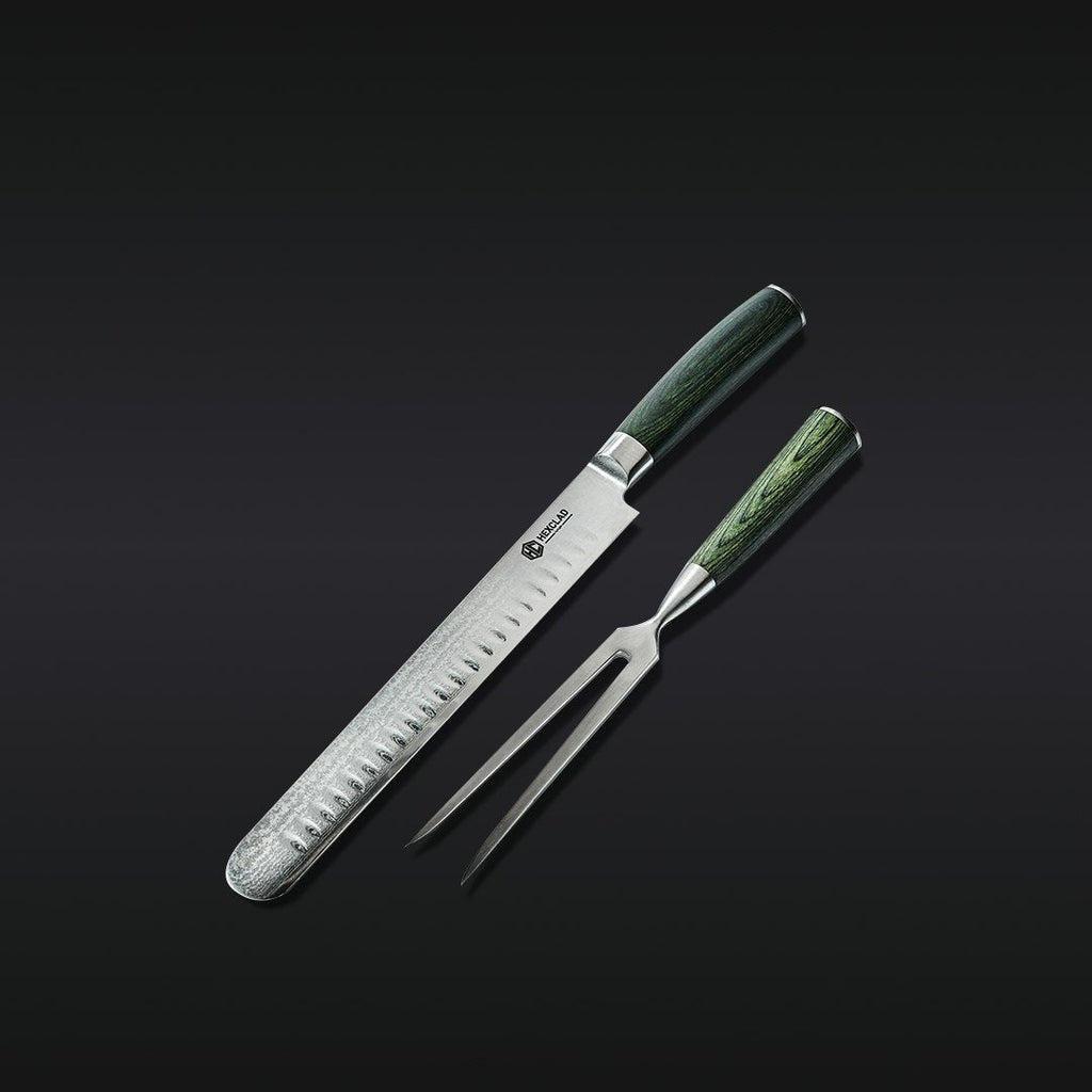Damascus Steel Carving Set, 2-pc