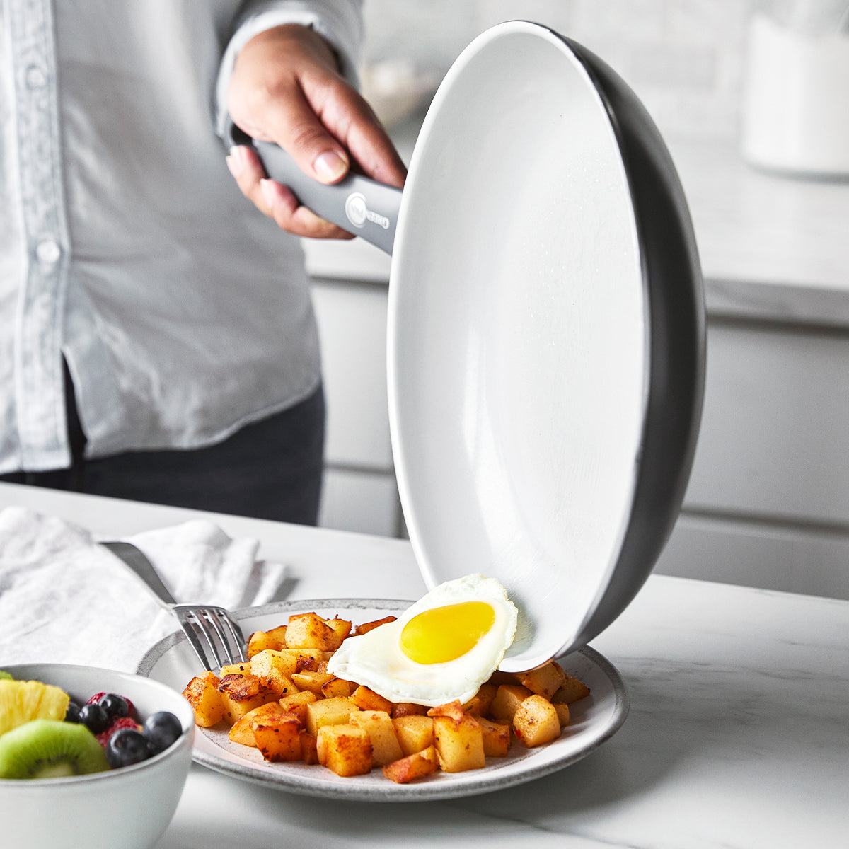 Dover Ceramic Nonstick 10" Frypan | Charcoal Gray - Image 3