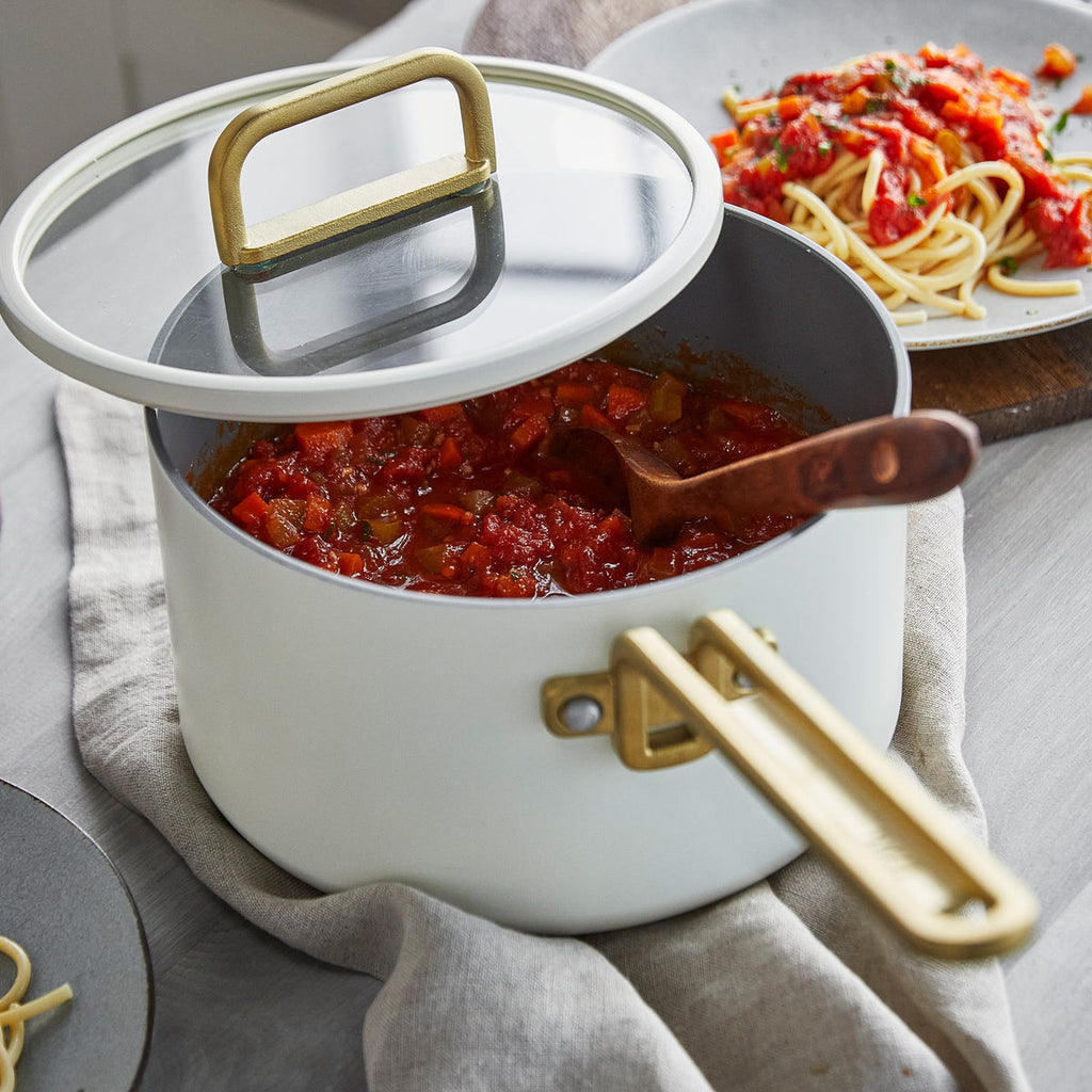 Stanley Tucci™ Ceramic Nonstick 6-Piece Cookware Set | Carrara White - Image 11