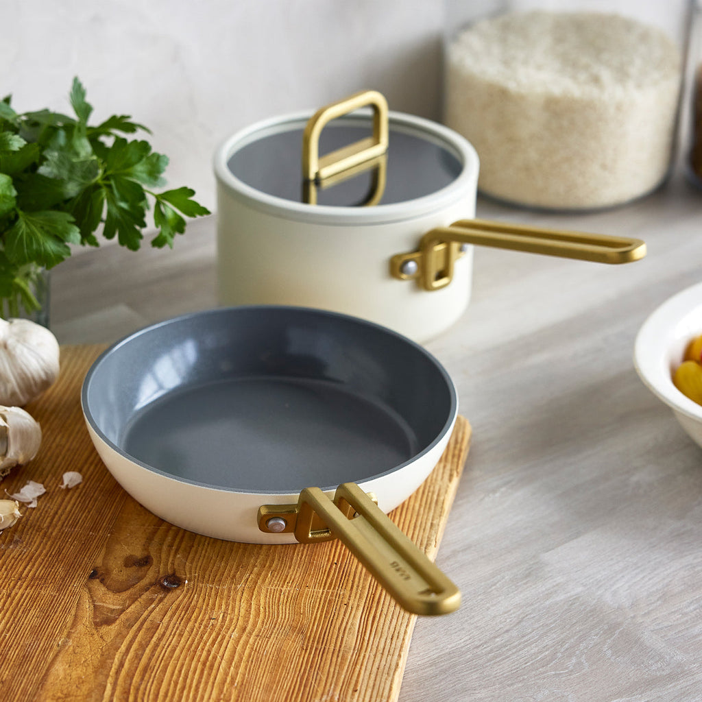 Stanley Tucci™ Ceramic Nonstick 3-Piece Mini Set | Carrara White - Image 3