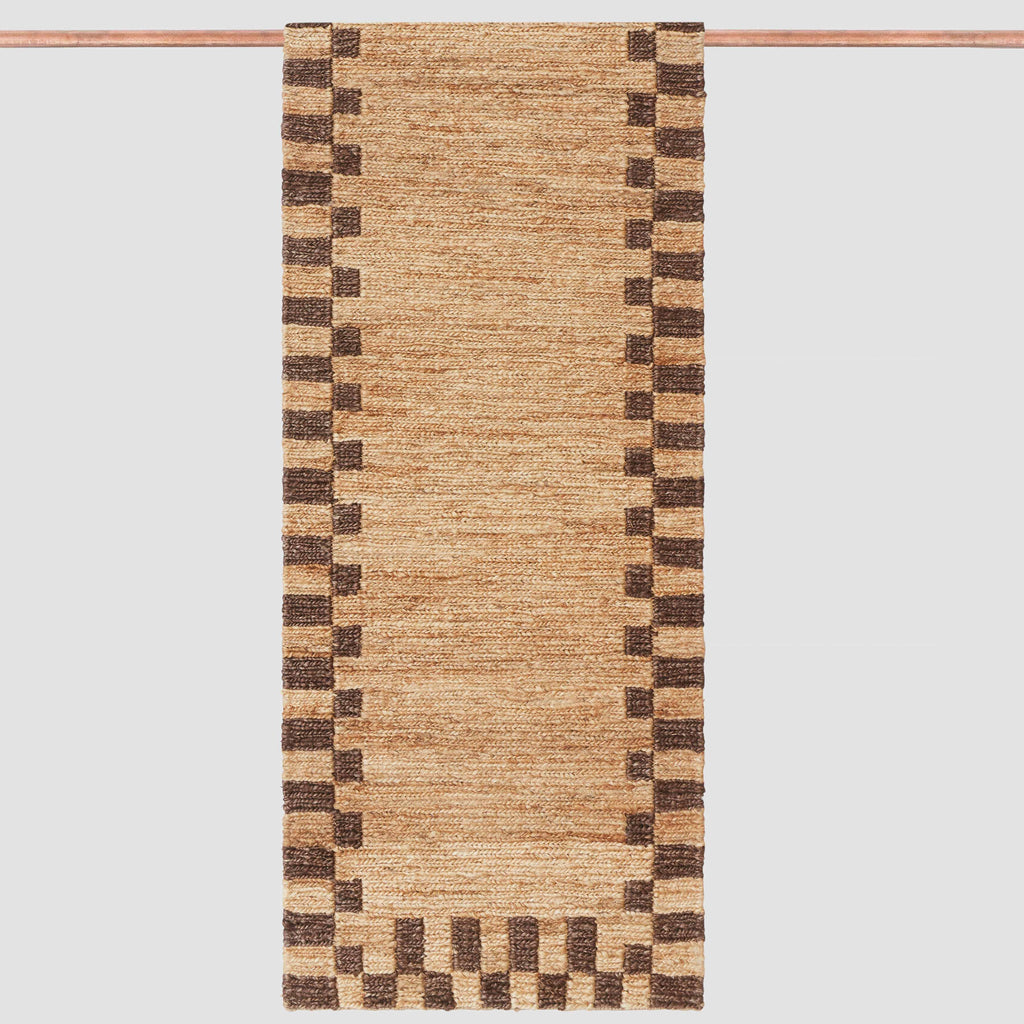 Elora Jute Accent Rug - Dark Brown / 2.5' x 8'