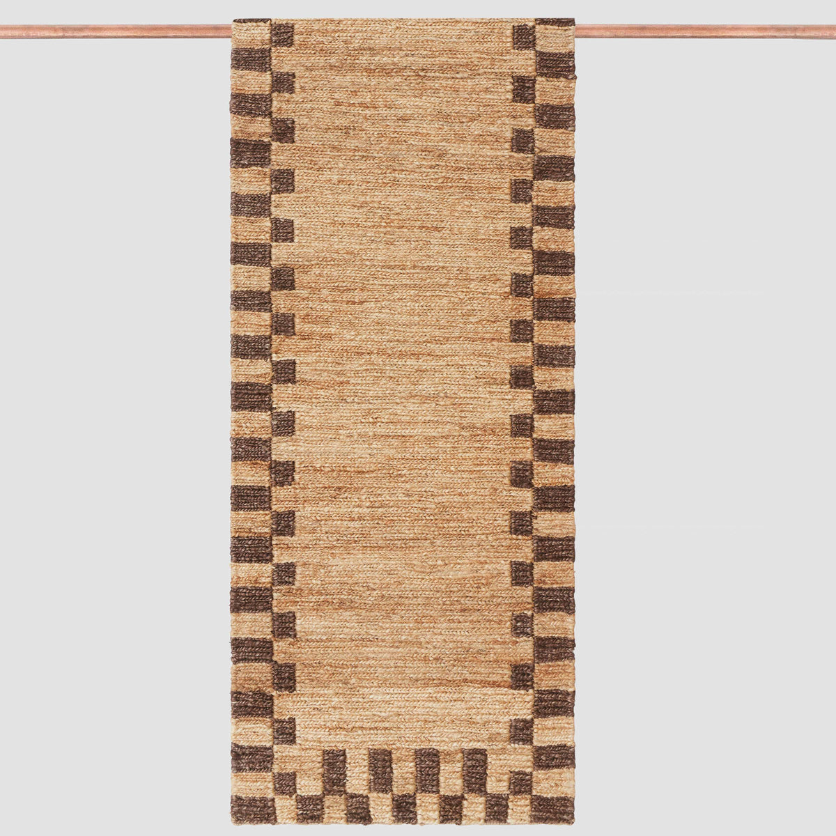 Elora Jute Accent Rug - Dark Brown / 2.5' x 8'