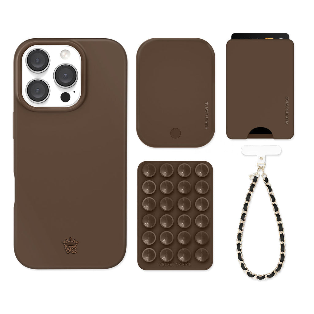 Espresso Brown iPhone Bundle Set - Wallet
