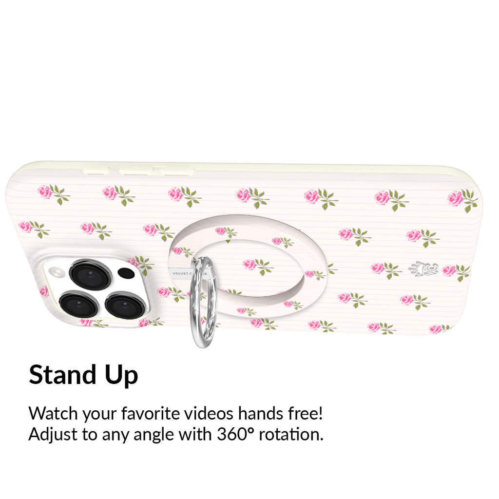 Pink Peony Floral MagSafe Grip Ring