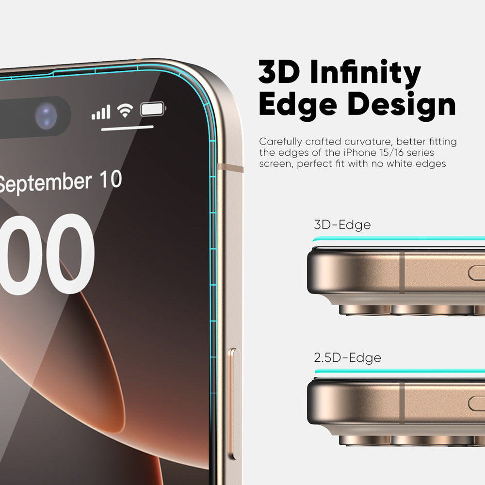 NanoArmour ONETIME PRO Anti Reflective PolarSpectra 3D Infinity Edge – iPhone 17 / 16 / 15 Series