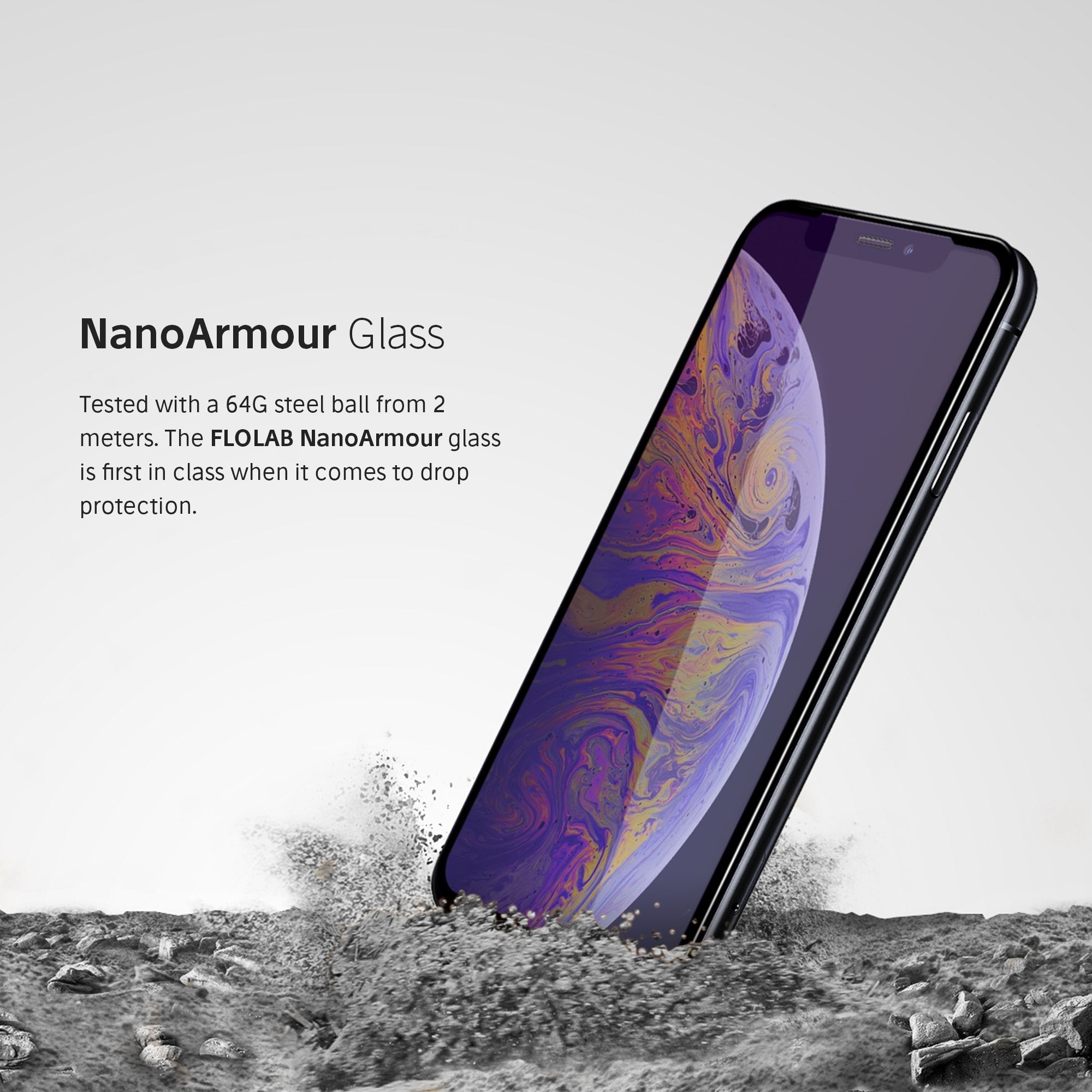 NanoArmour for iPhone XS Max Anti-Blue Light Screen Protector Case Friendly