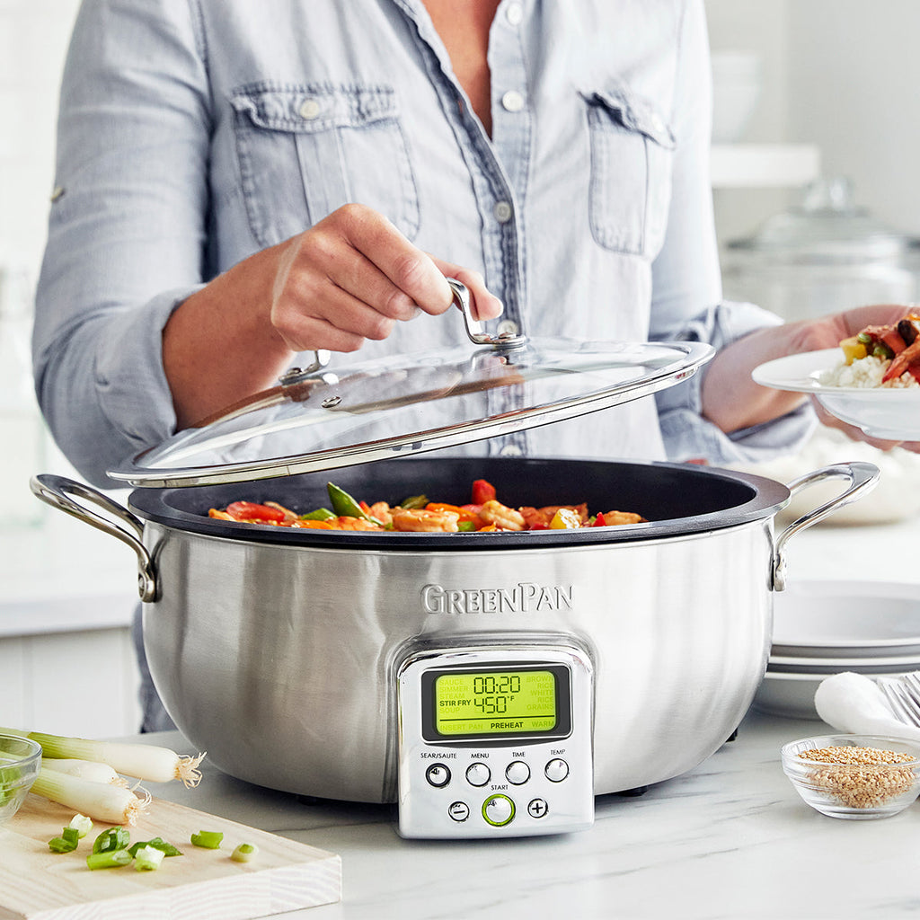Multifunction Deep Electric Skillet | Premiere Stainless Steel - Image 6