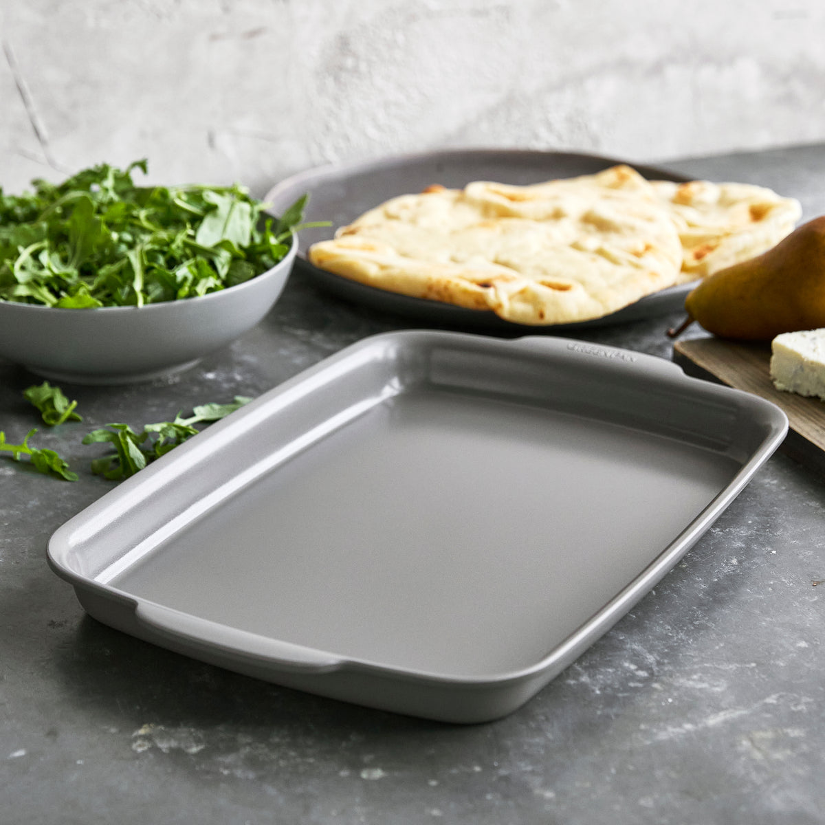 Premiere Ovenware Ceramic Nonstick 2-Piece 13" x 9" Quarter Sheet Pan Set - Image 2