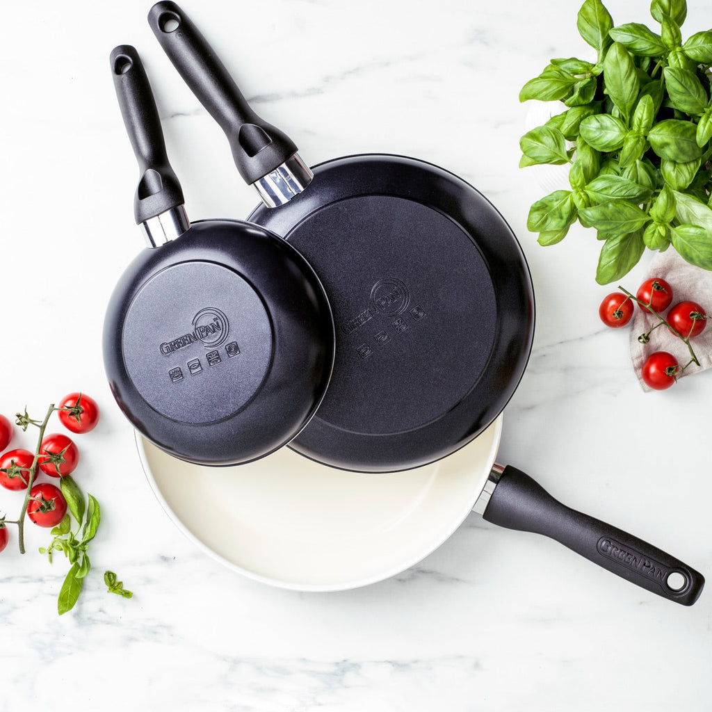 Rio Ceramic Nonstick 7", 9.5" and 11" Frypan Set | Black - Image 2