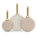 Reserve Pro Ceramic Nonstick 8", 10" and 12" Frypan Set | Macadamia