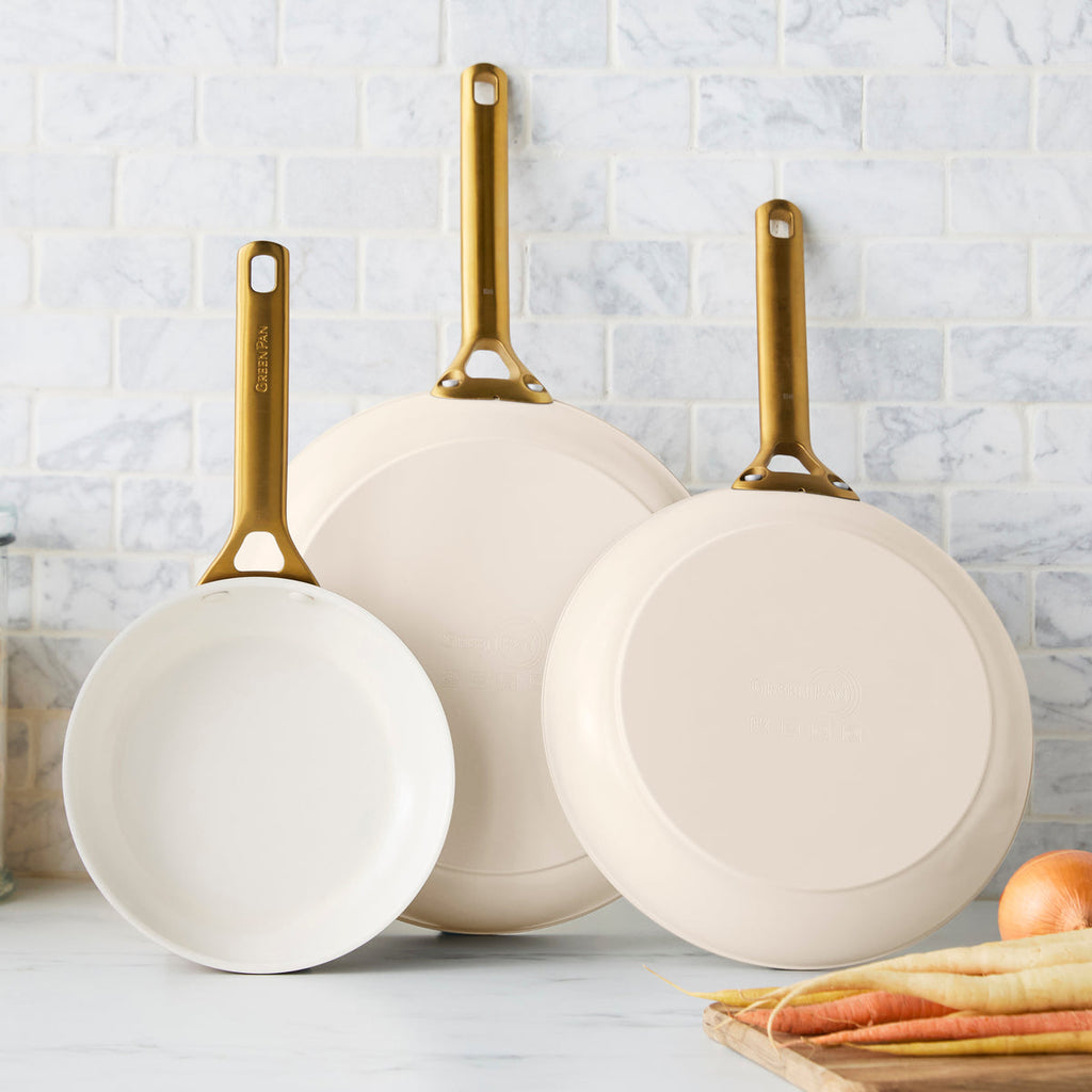 Reserve Pro Ceramic Nonstick 8", 10" and 12" Frypan Set | Macadamia - Image 2
