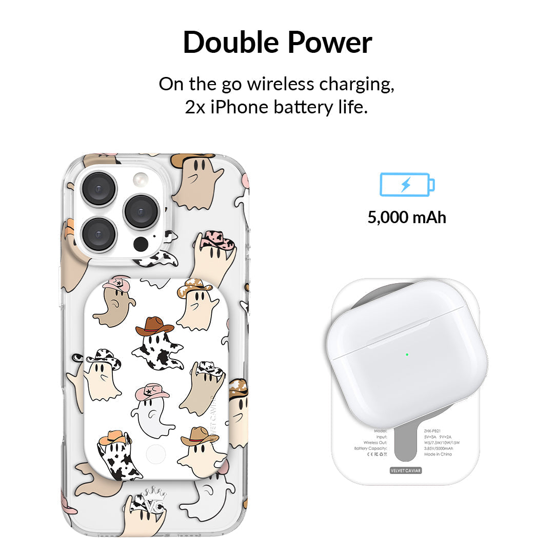 Ghosted Cowboy MagSafe Battery Power Pack