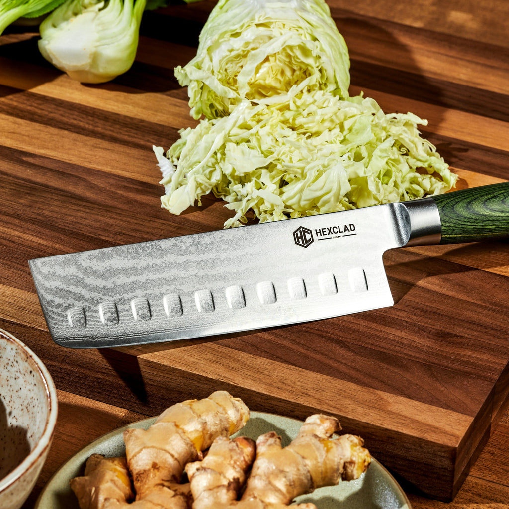 Damascus Steel Nakiri Knife, 6.5" - Image 6