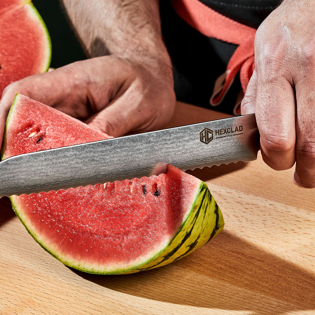 Damascus Steel Serrated Bread Knife, 8" - Image 5