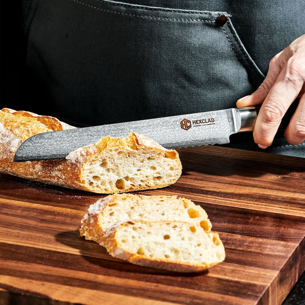 Damascus Steel Serrated Bread Knife, 8" - Image 4