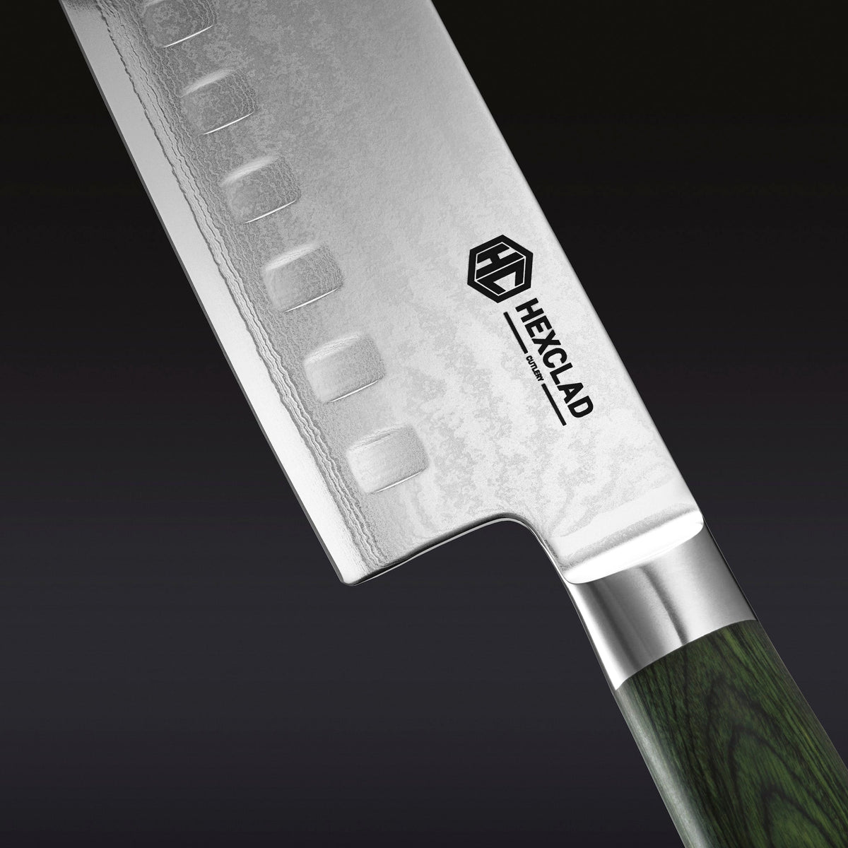 Damascus Steel Nakiri Knife, 6.5" - Image 2